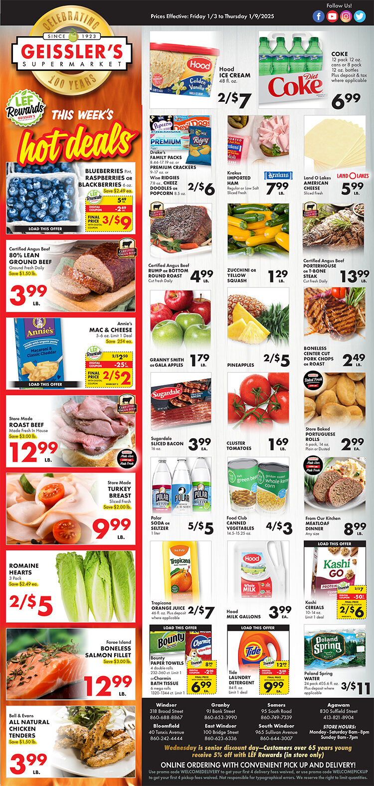 Weekly sales geissler s supermarket