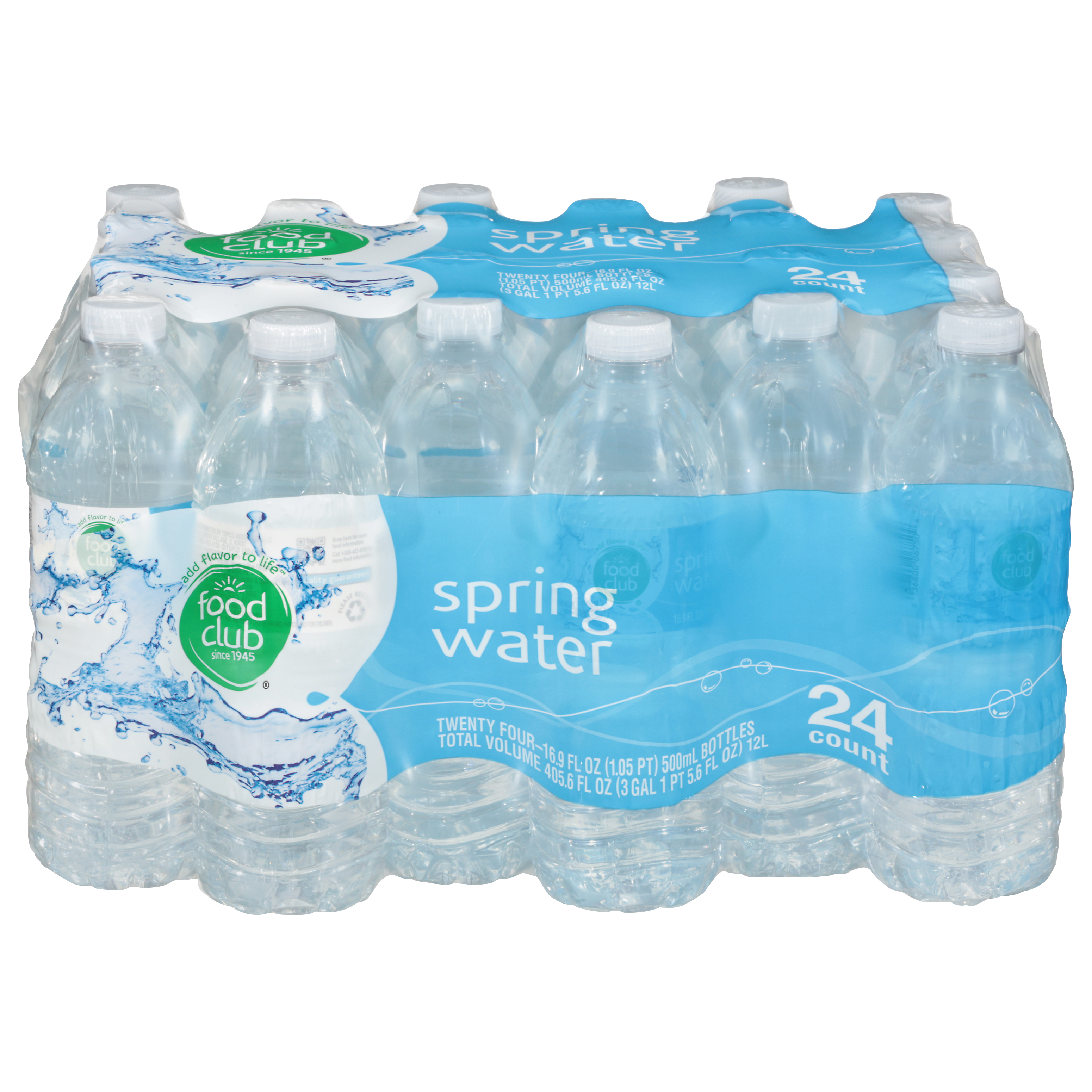 Food Club Spring Water 24 Pack 405.6 Fl.Oz. 